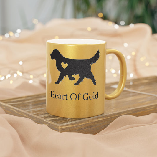 Heart Of Gold Metallic Coffee Mug