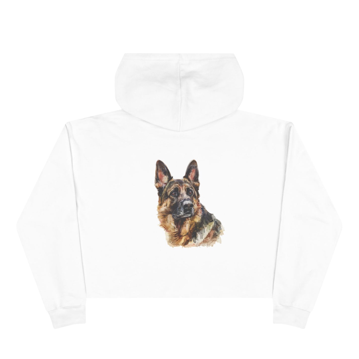 German Shepherd Head Women's Crop Hoodie