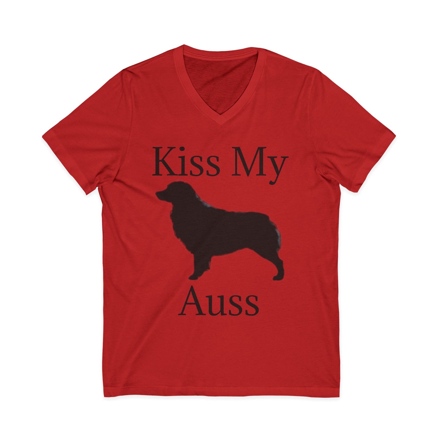 Kiss My Auss Unisex Short Sleeve V-Neck Tee