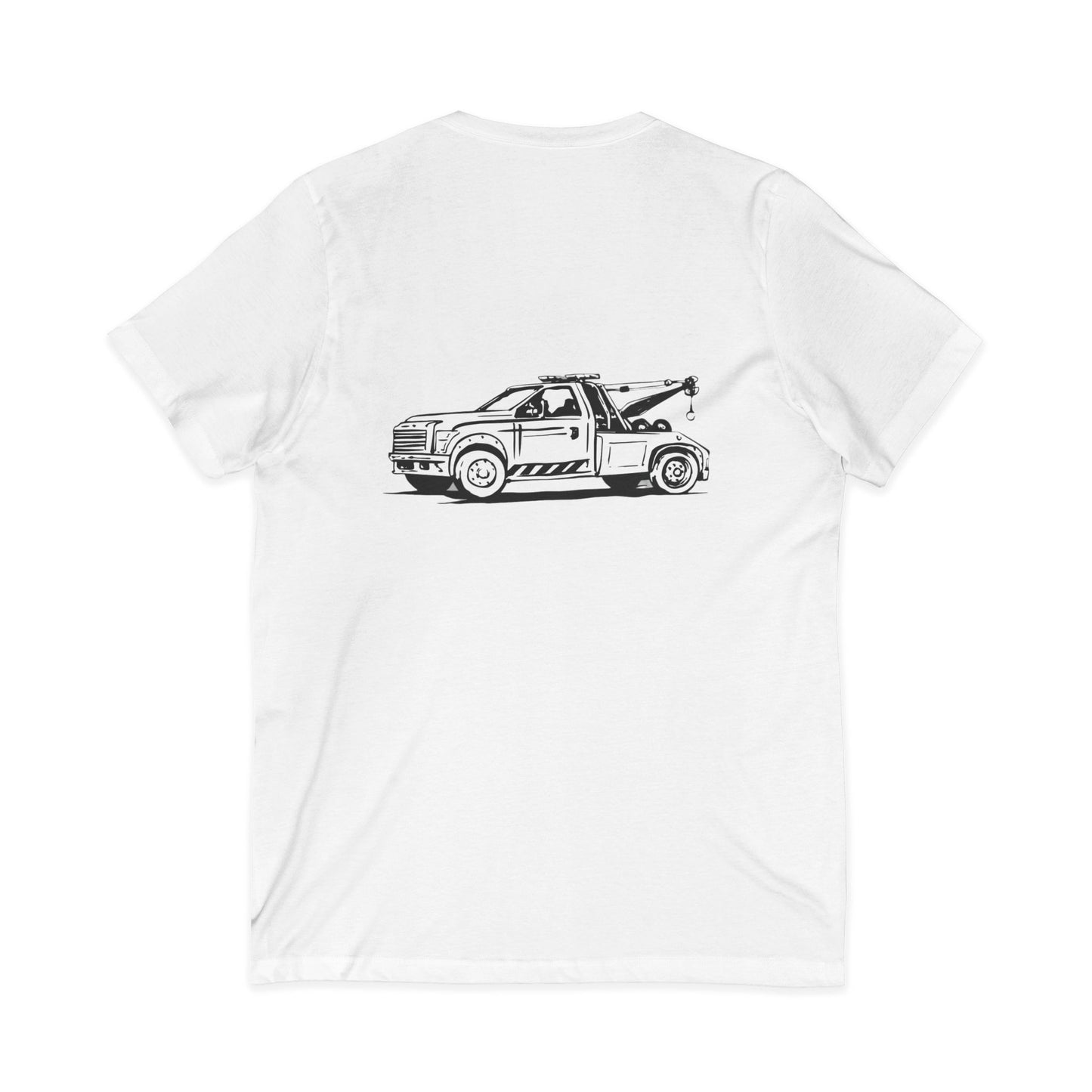 Wheel Lift Tow Truck Unisex Short Sleeve V-Neck Tee