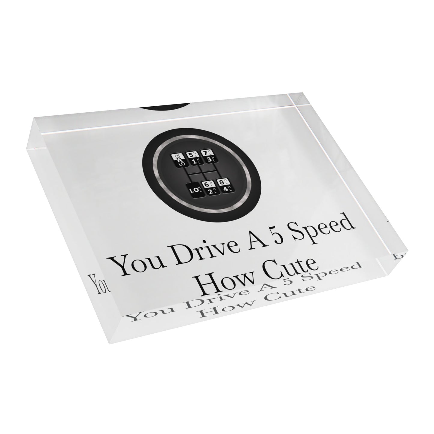 5 Speed How Cute Acrylic Photo Block