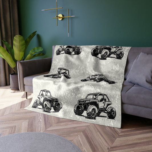 Off The Beaten Path Side By Side Crushed Velvet Blanket