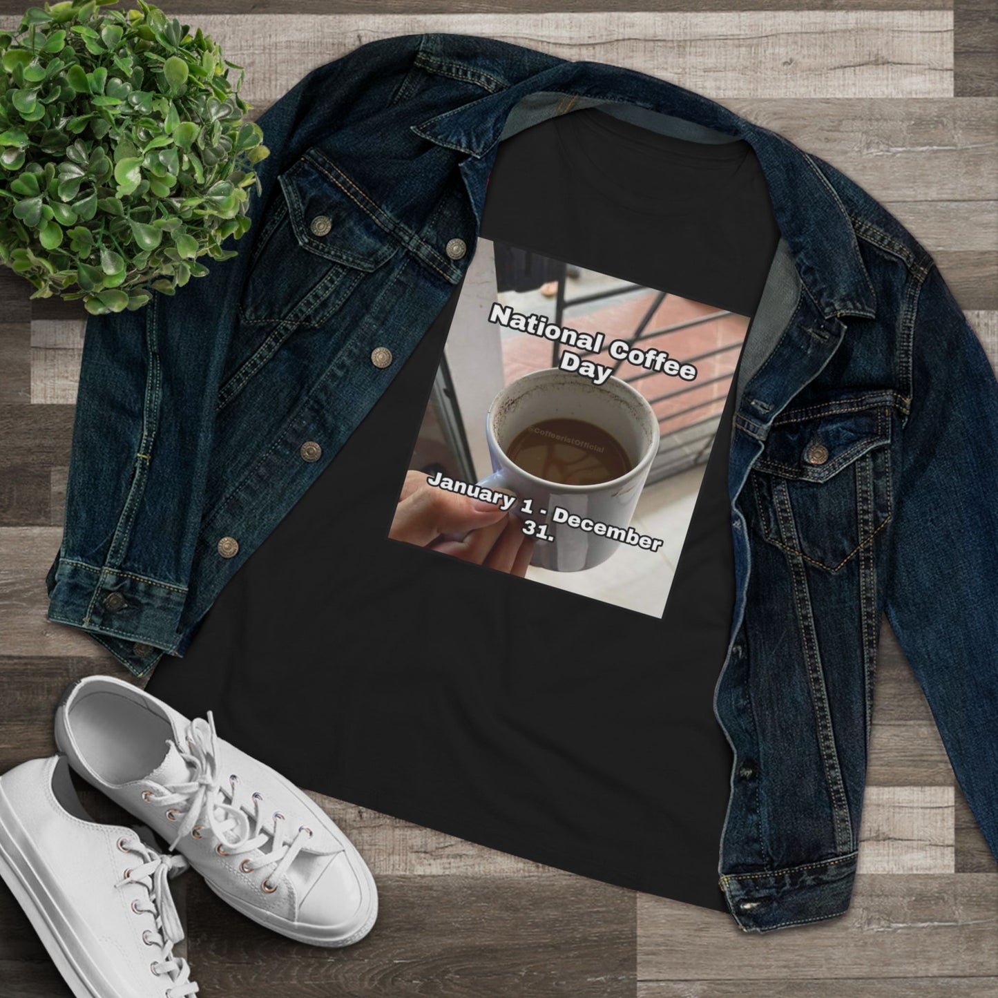 National Coffee Day Women's Short Sleeve Crewneck Tee