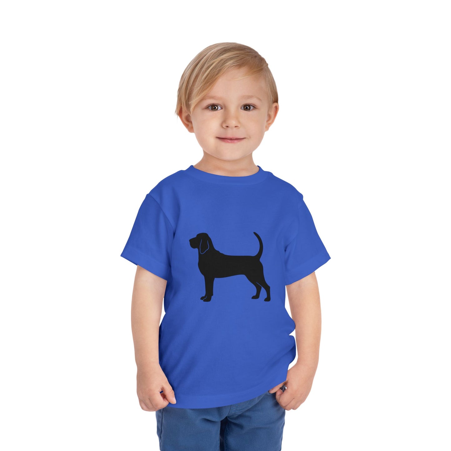 Bloodhound Silhouette Toddler Unisex Short Sleeve Crewneck Tee