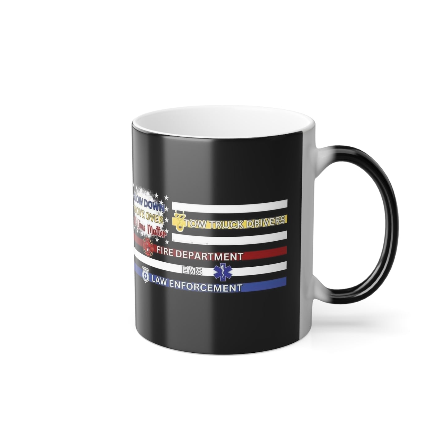 Slow Down Move Over Flag Color Changing Mug