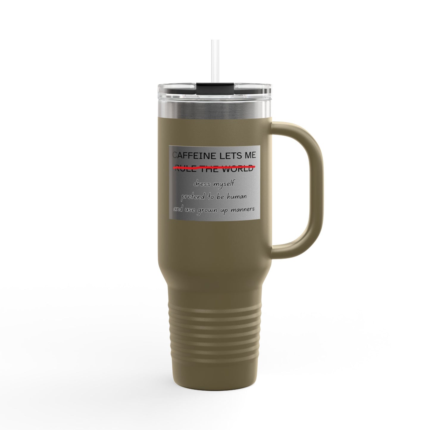 Caffeine Lets Me Insulated Travel Mug