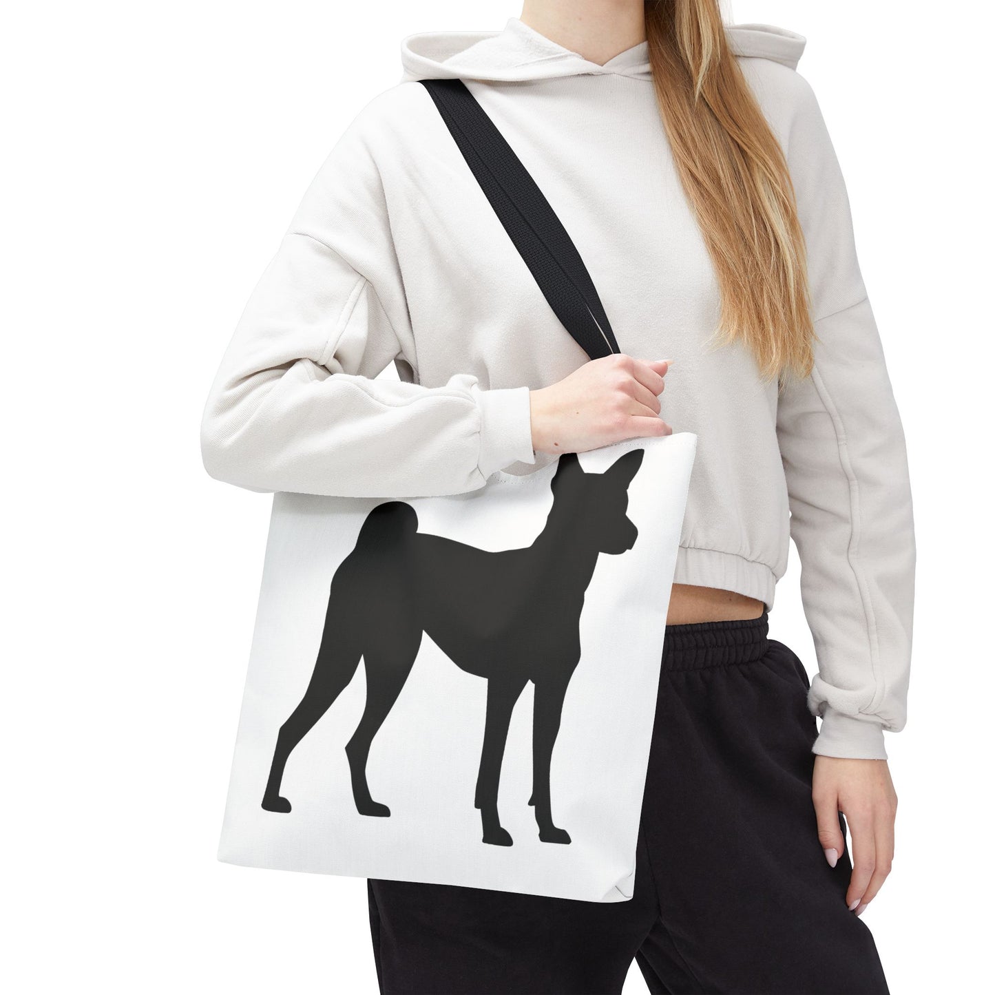 Basenji Silhouette Tote Bag