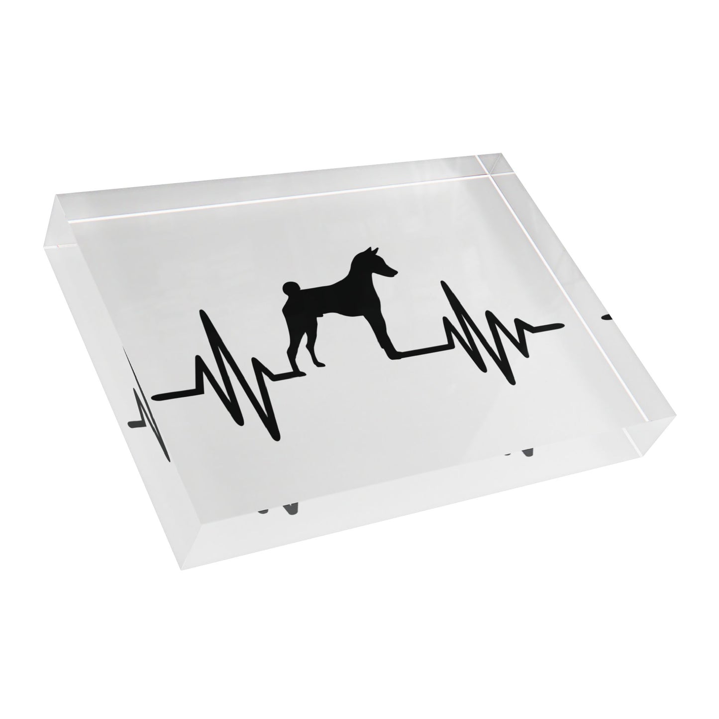 My Heart Beats For Basenjis Acrylic Photo Block
