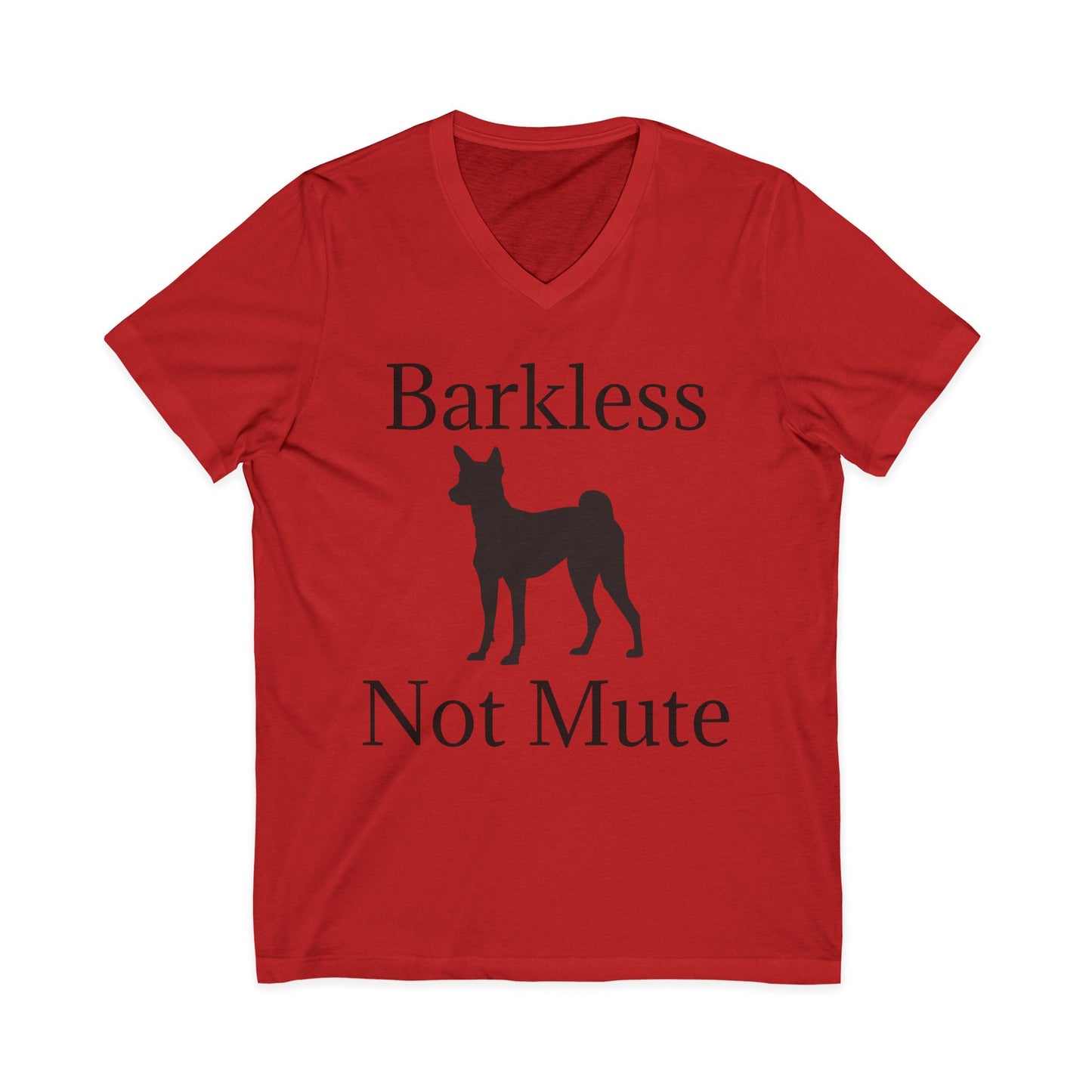 Barkless Not Mute Unisex Short Sleeve V-Neck Tee