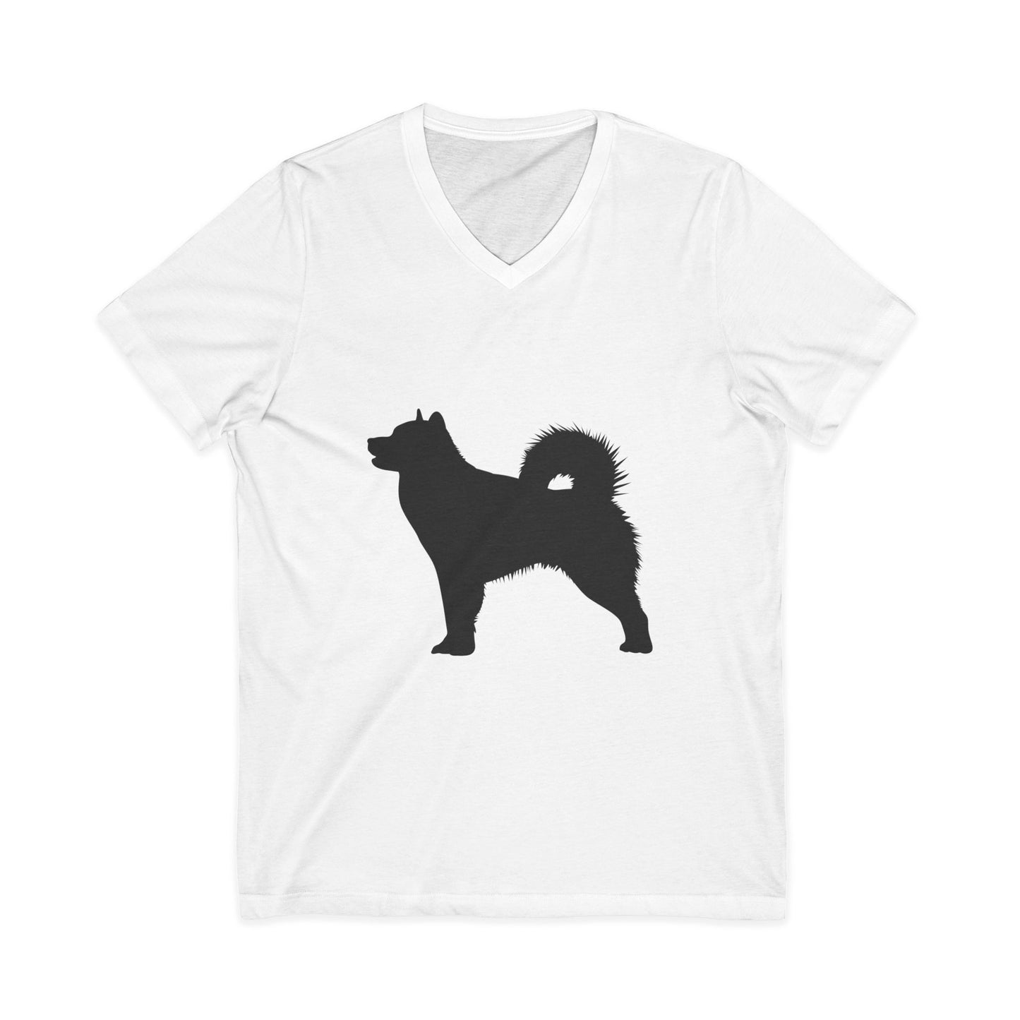 Malamute Silhouette Unisex Short Sleeve V-Neck Tee
