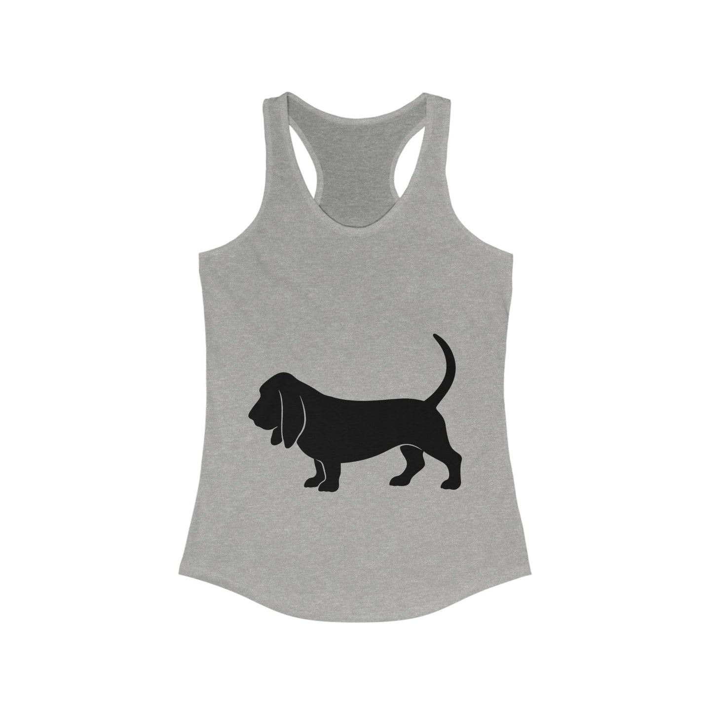 Basset Hound Silhouette Women's Racerback Tank