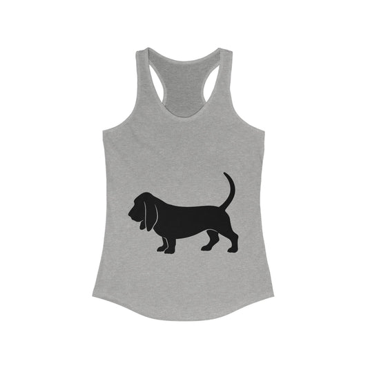 Basset Hound Silhouette Women's Racerback Tank