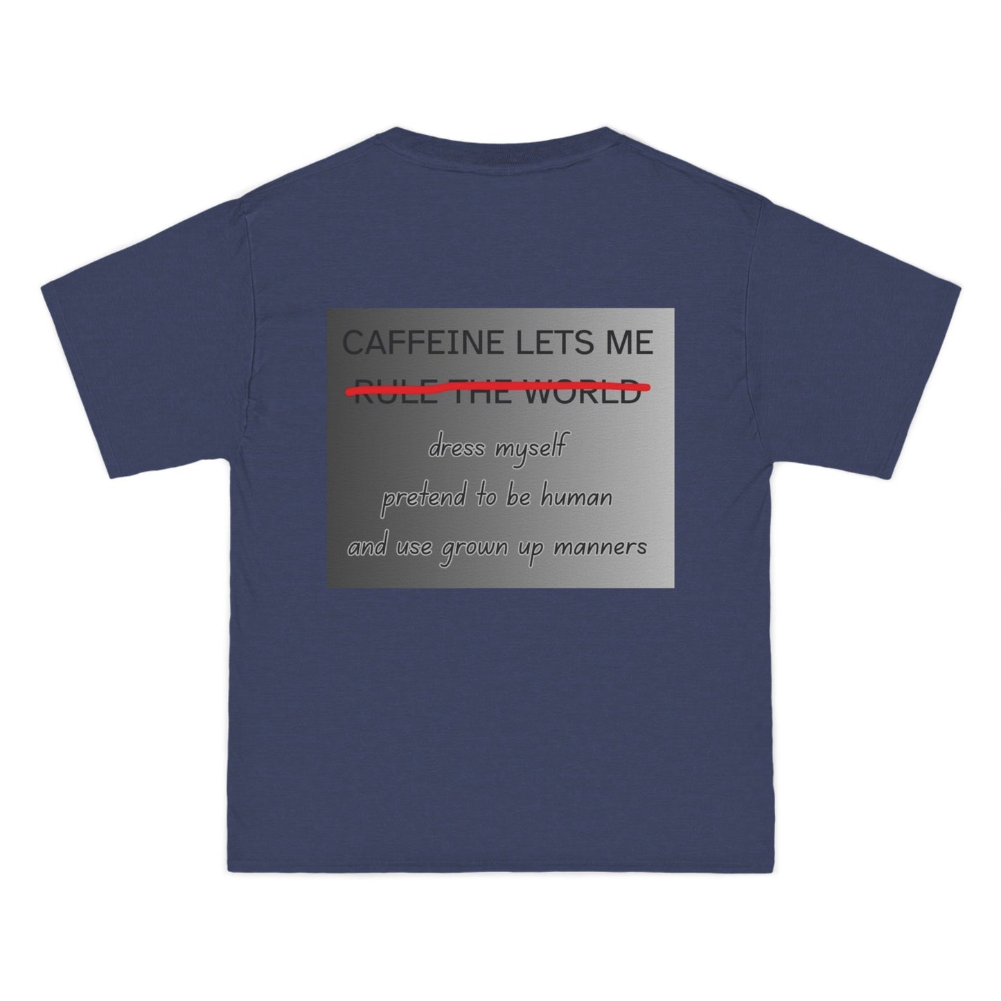 Caffeine Lets Me Men's Short-Sleeve Crewneck Tee