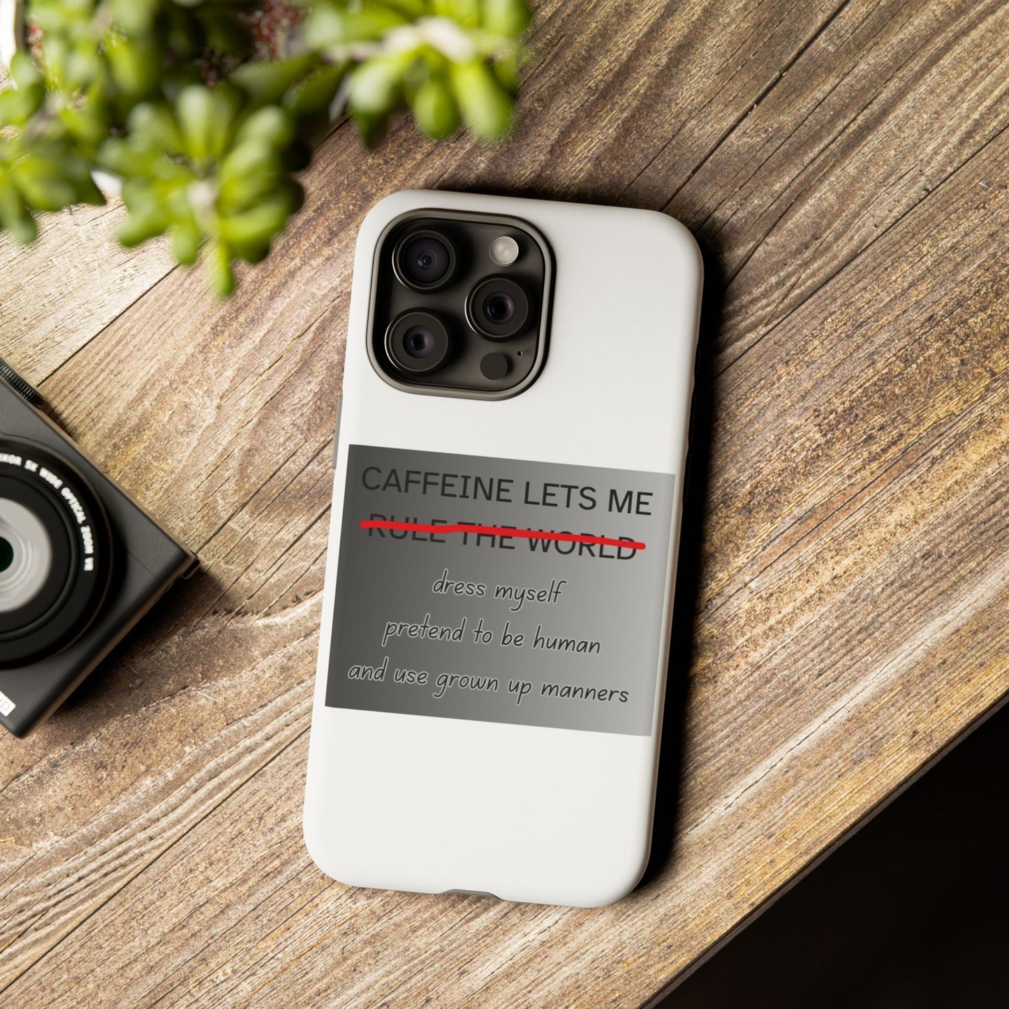 Caffeine Lets Me iPhone Case