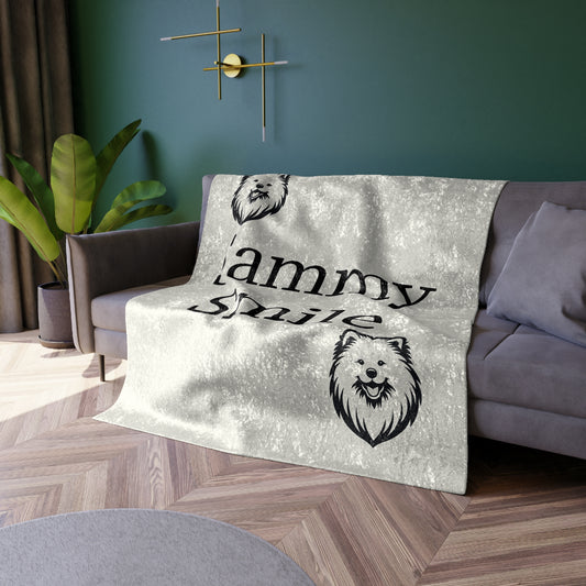 Sammy Smile Crushed Velvet Blanket