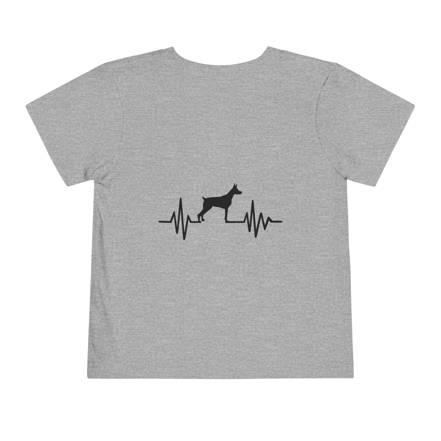 My Heart Beats For Dobermans Toddler Unisex Short Sleeve Crewneck Tee