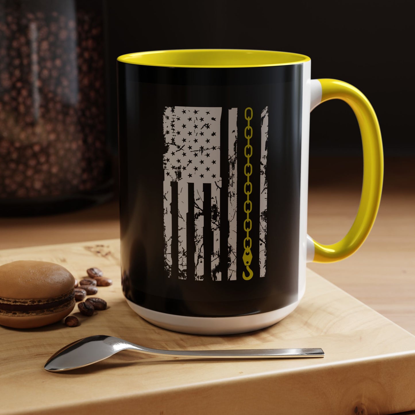 Thin Yellow Line 2-Tone Coffee Mug