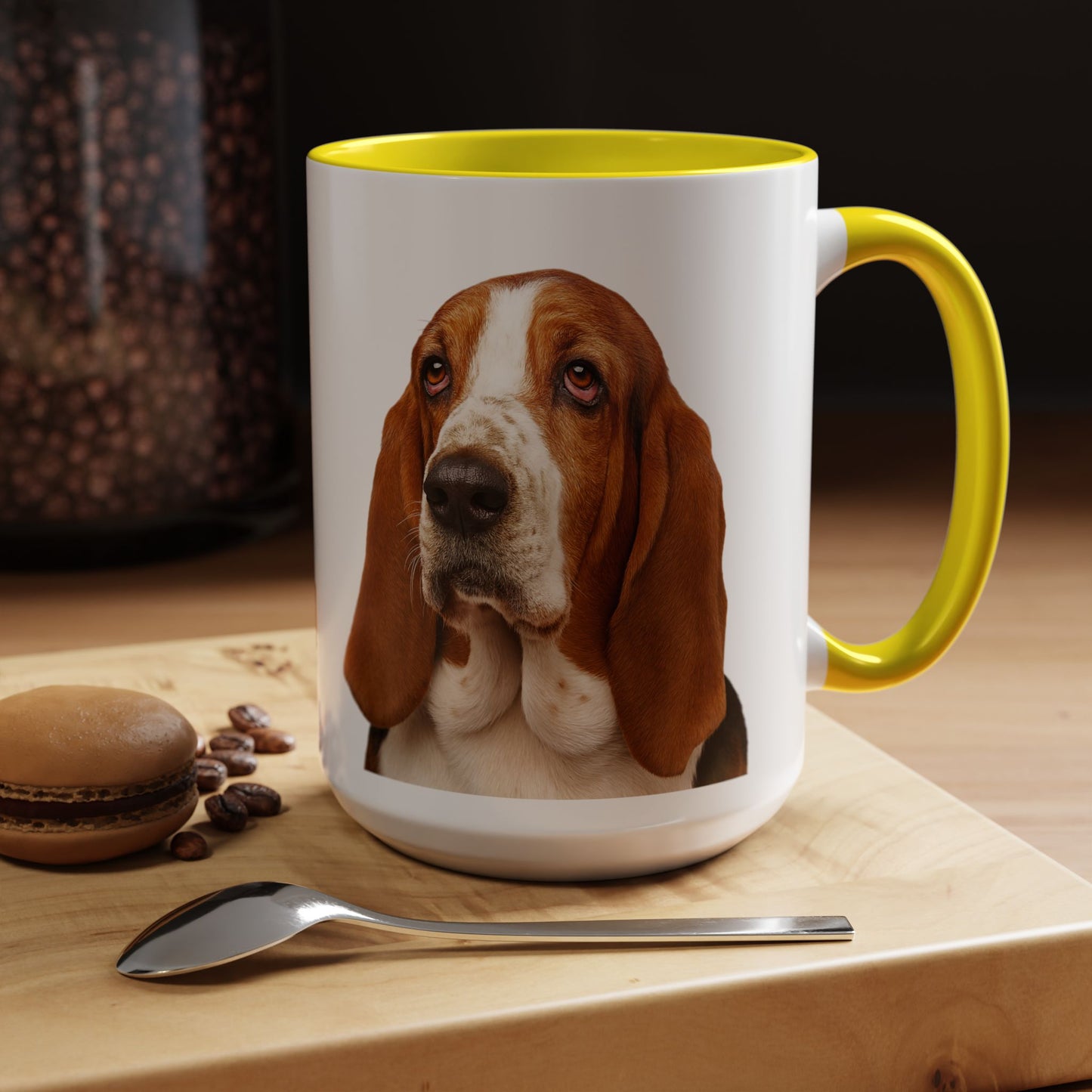 Basset Head 2-Tone Coffee Mug