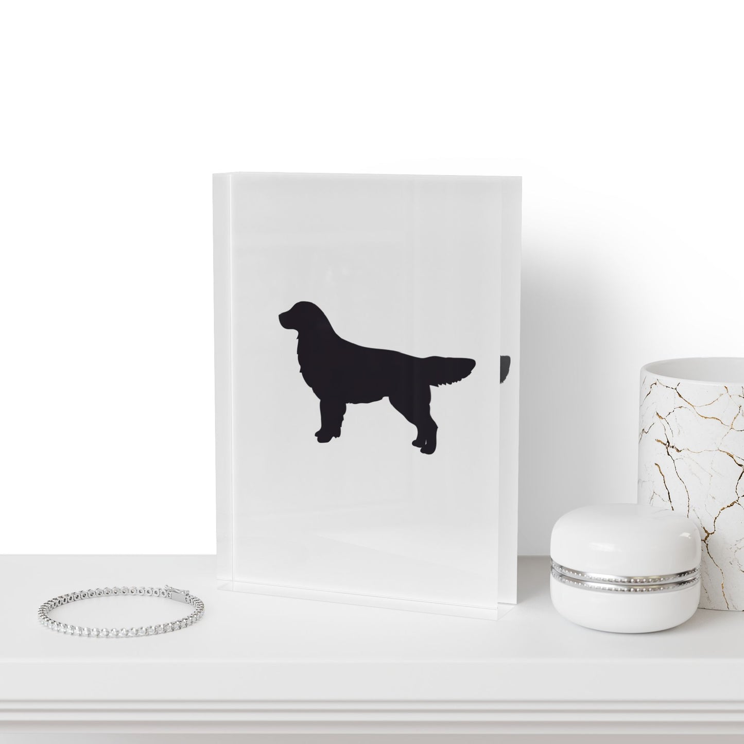 Golden Silhouette Acrylic Photo Block