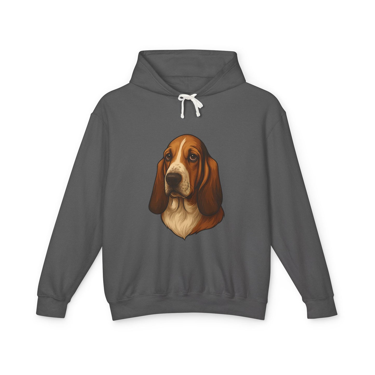 Basset Hound Head Unisex Lightweight Hoodie