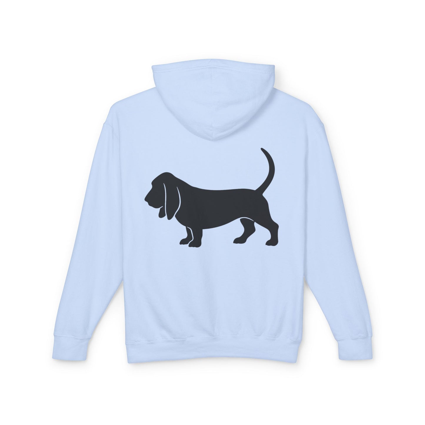 Basset Hound Silhouette Unisex Lightweight Hoodie