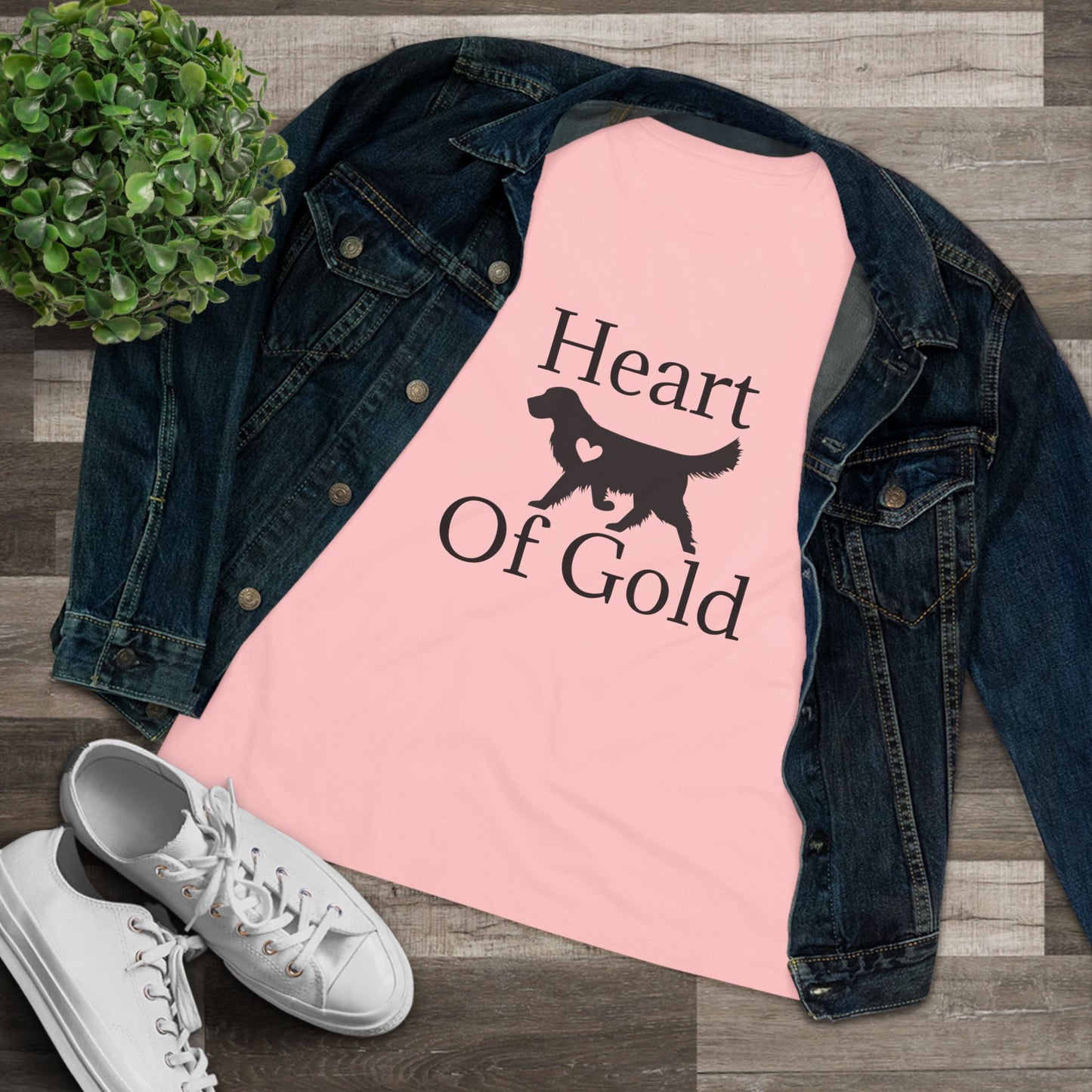 Heart Of Gold Women's Short Sleeve Crewneck Tee