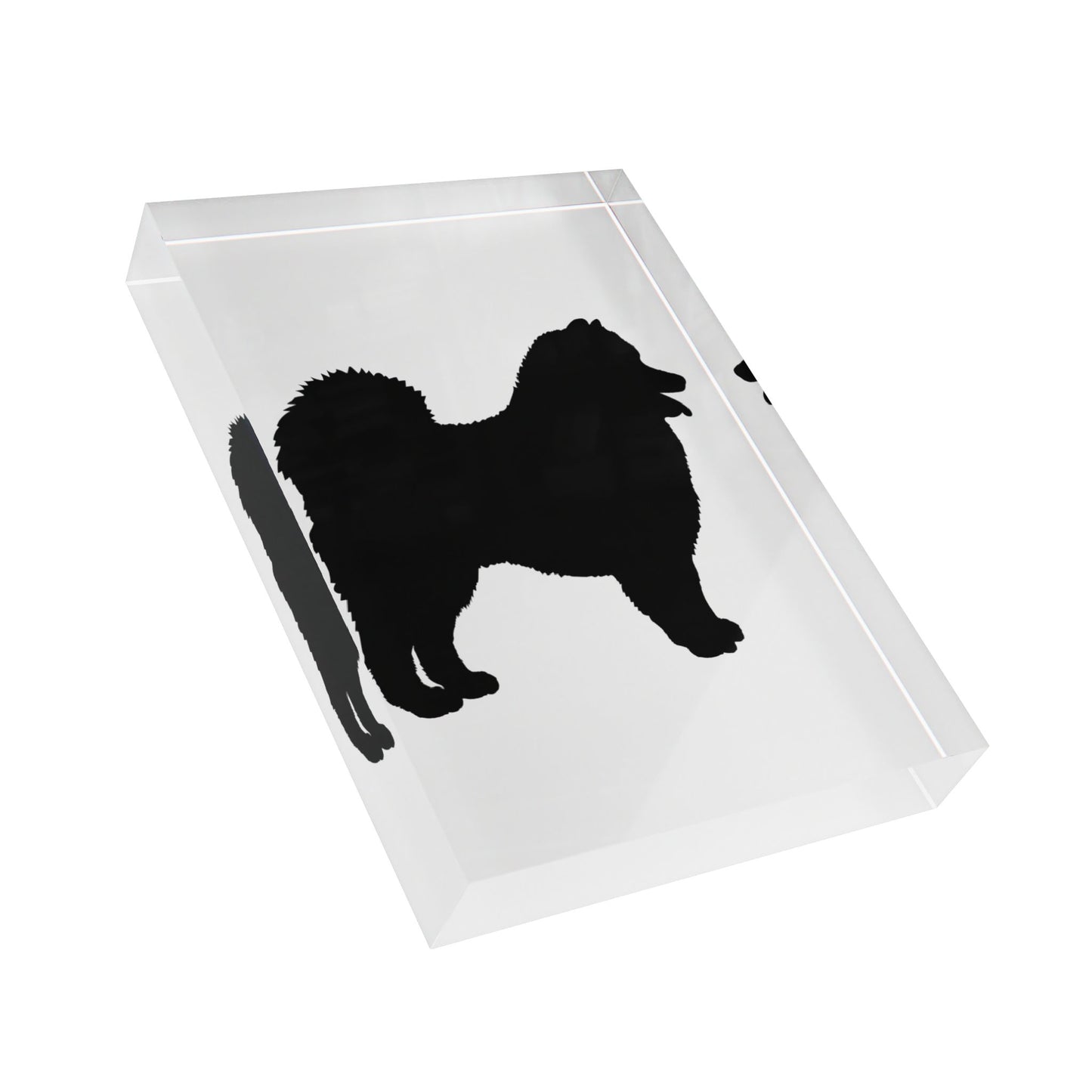 Samoyed Silhouette Acrylic Photo Block
