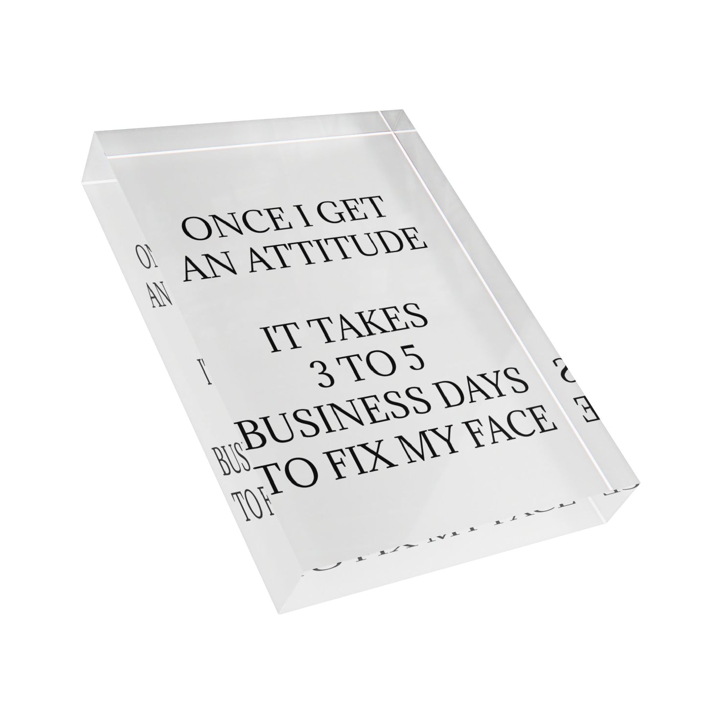 Fix My Face Acrylic Photo Block