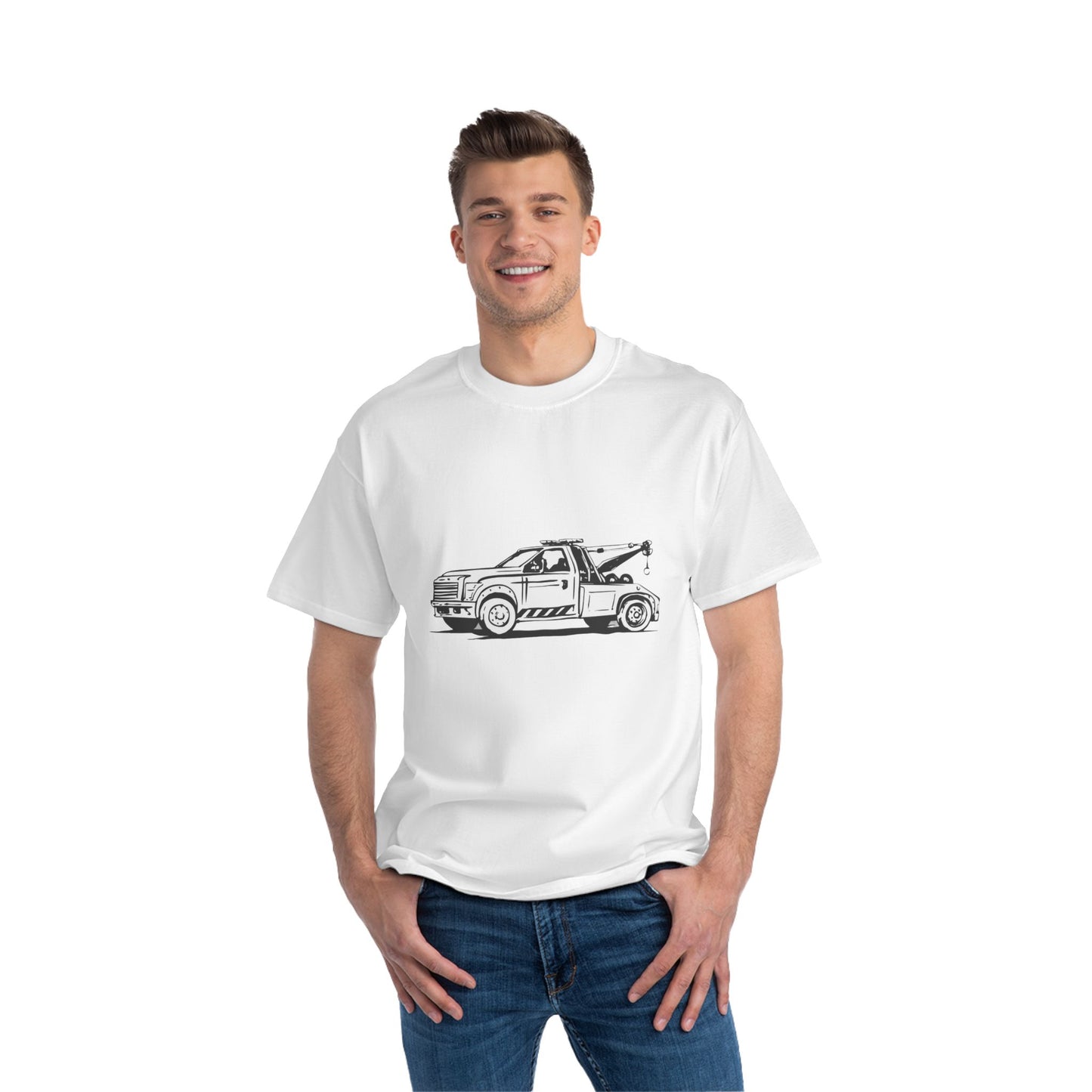 Wheel Lift Tow Truck Men's Short-Sleeve Crewneck Tee