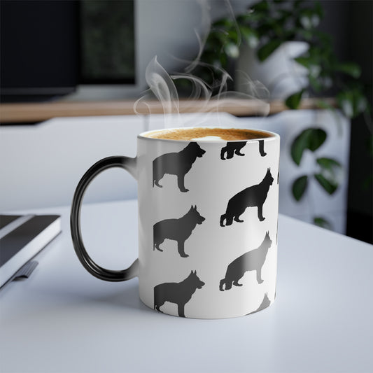 German Shepherd Silhouette Color Changing Mug