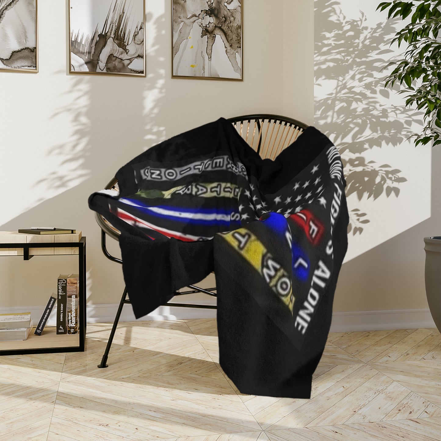 No One Fights Alone Velveteen Microfiber Blanket