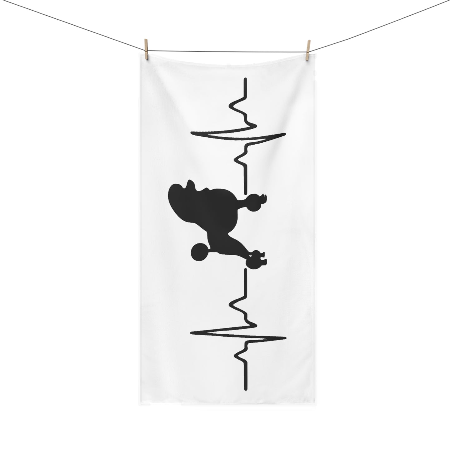 My Heart Beats For Poodles Mink-Cotton Beach Towel