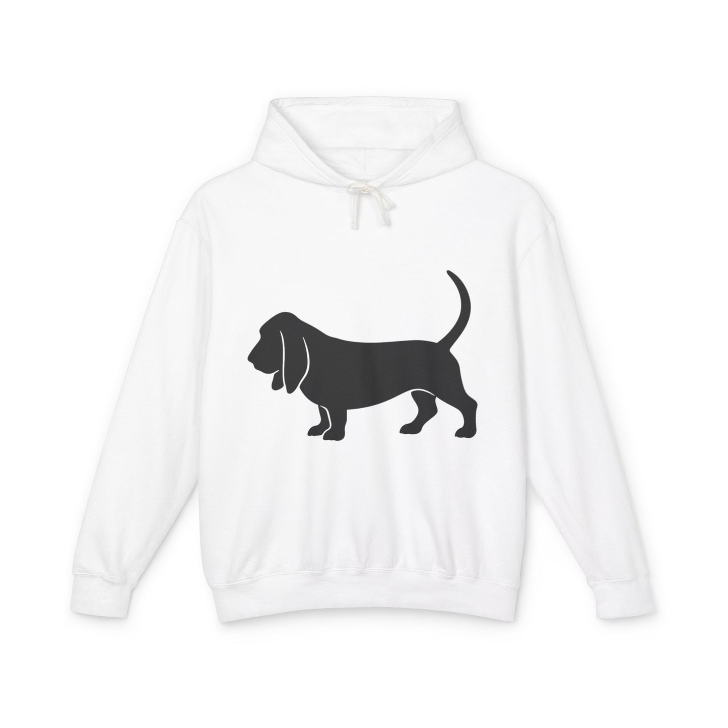 Basset Hound Silhouette Unisex Lightweight Hoodie