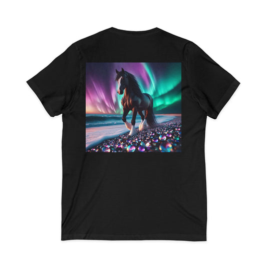 Midnight Magic Unisex Short Sleeve V-Neck Tee