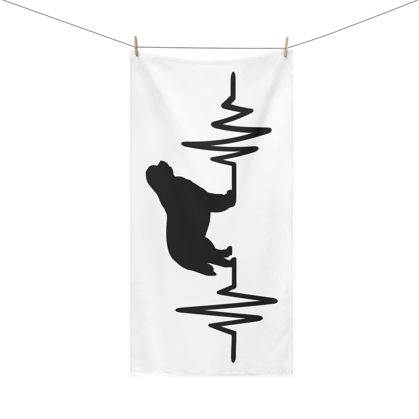 My Heart Beats For Newfies Mink-Cotton Beach Towel