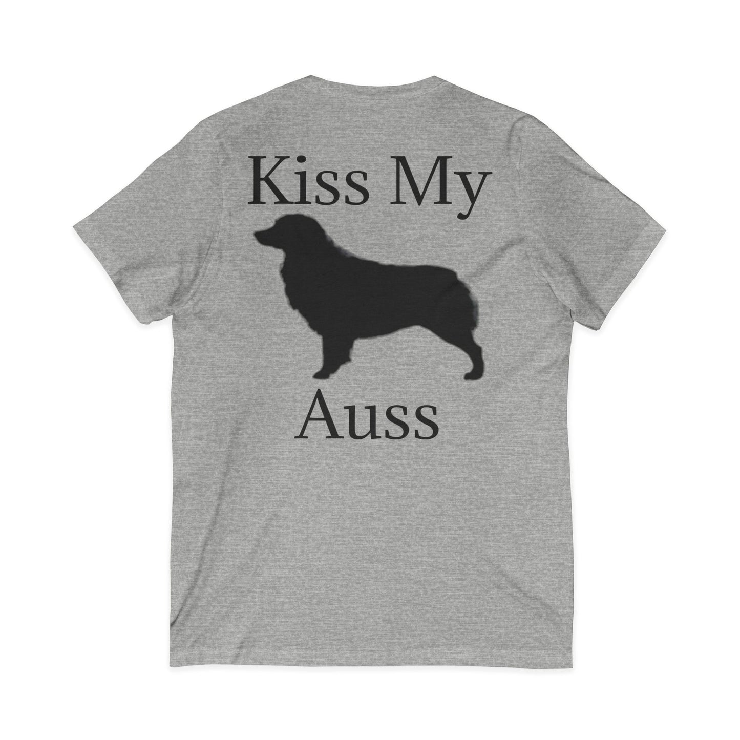 Kiss My Auss Unisex Short Sleeve V-Neck Tee