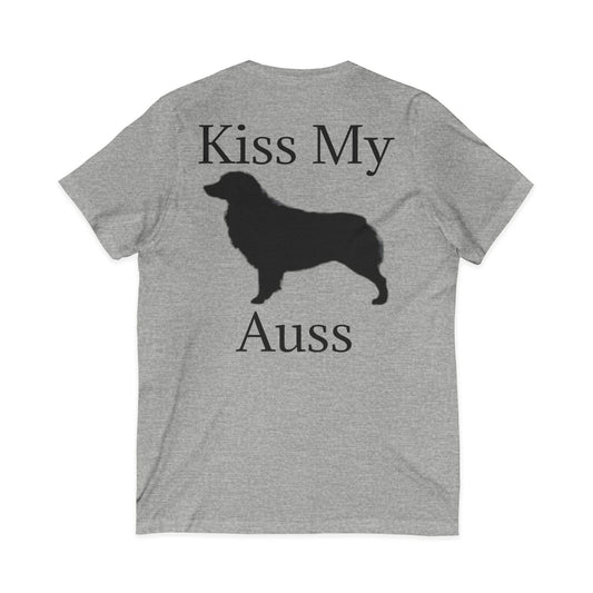 Kiss My Auss Unisex Short Sleeve V-Neck Tee