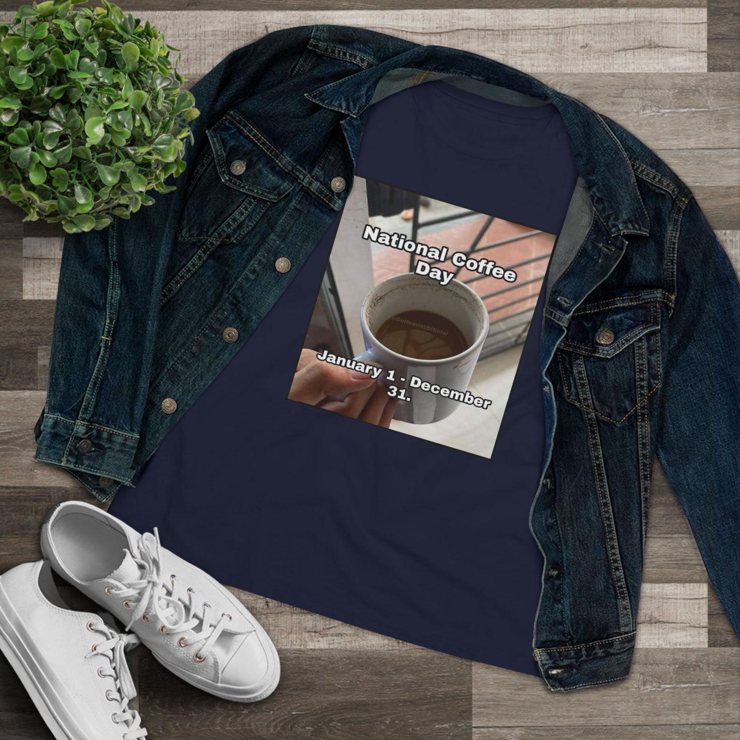 National Coffee Day Women's Short Sleeve Crewneck Tee