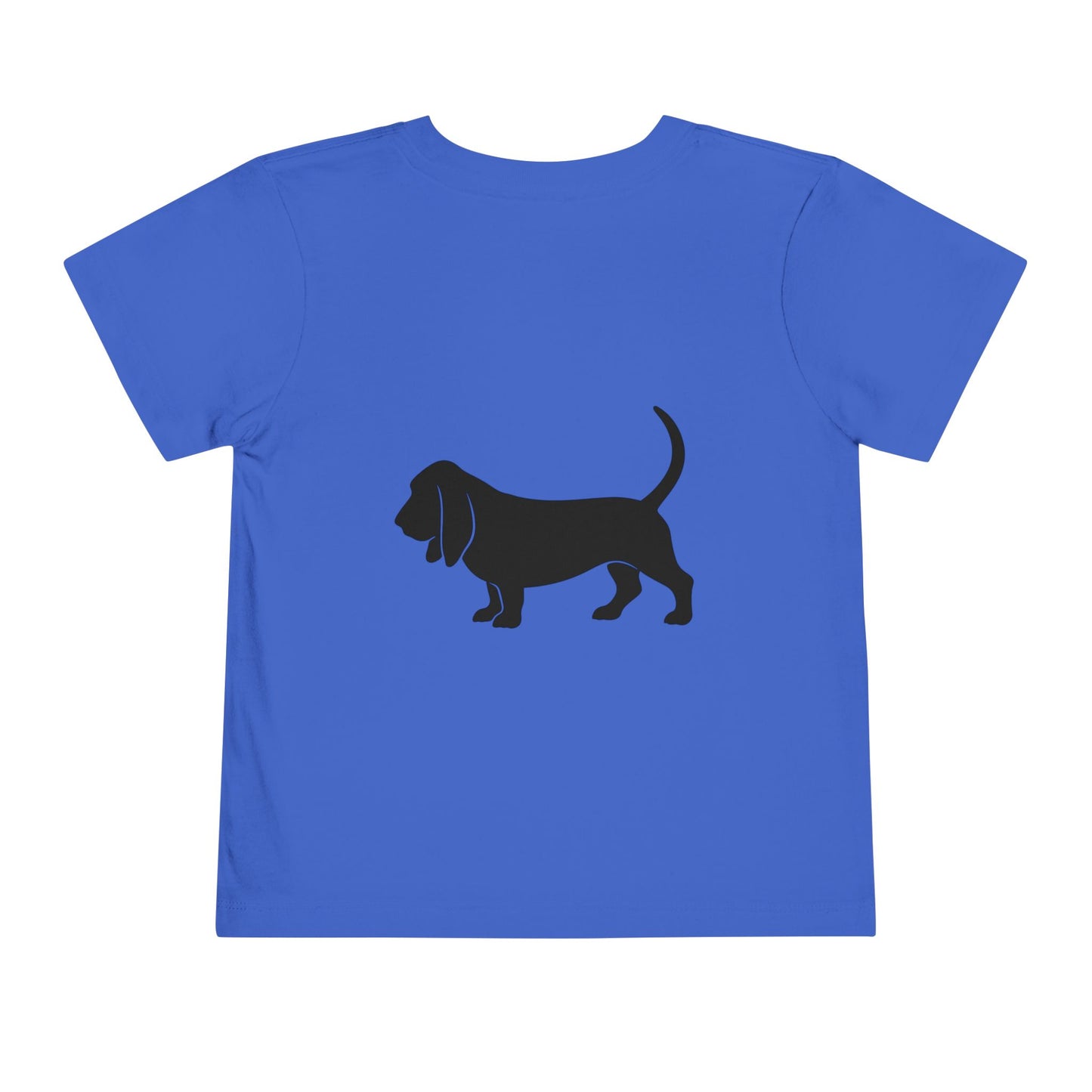 Basset Hound Silhouette Toddler Unisex Short Sleeve Crewneck Tee