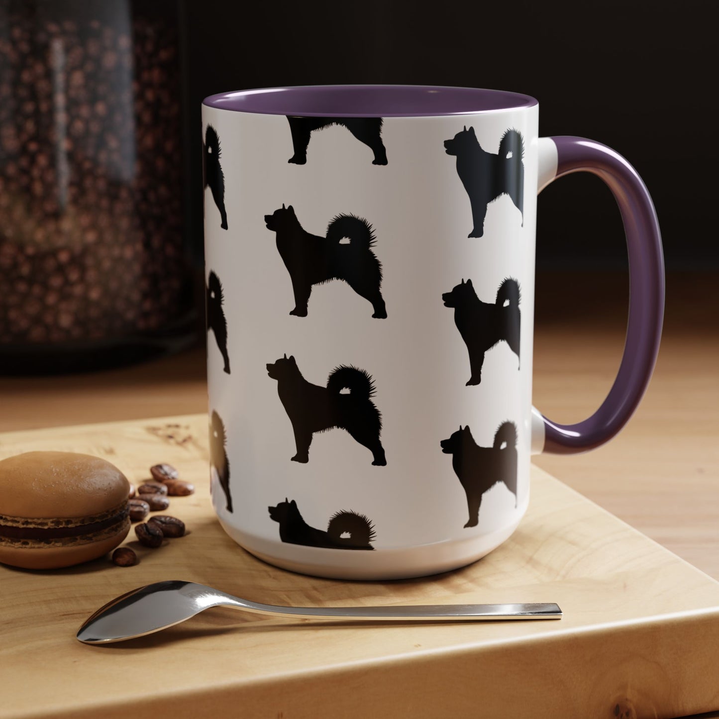 Malamute Silhouette 2-Tone Coffee Mug