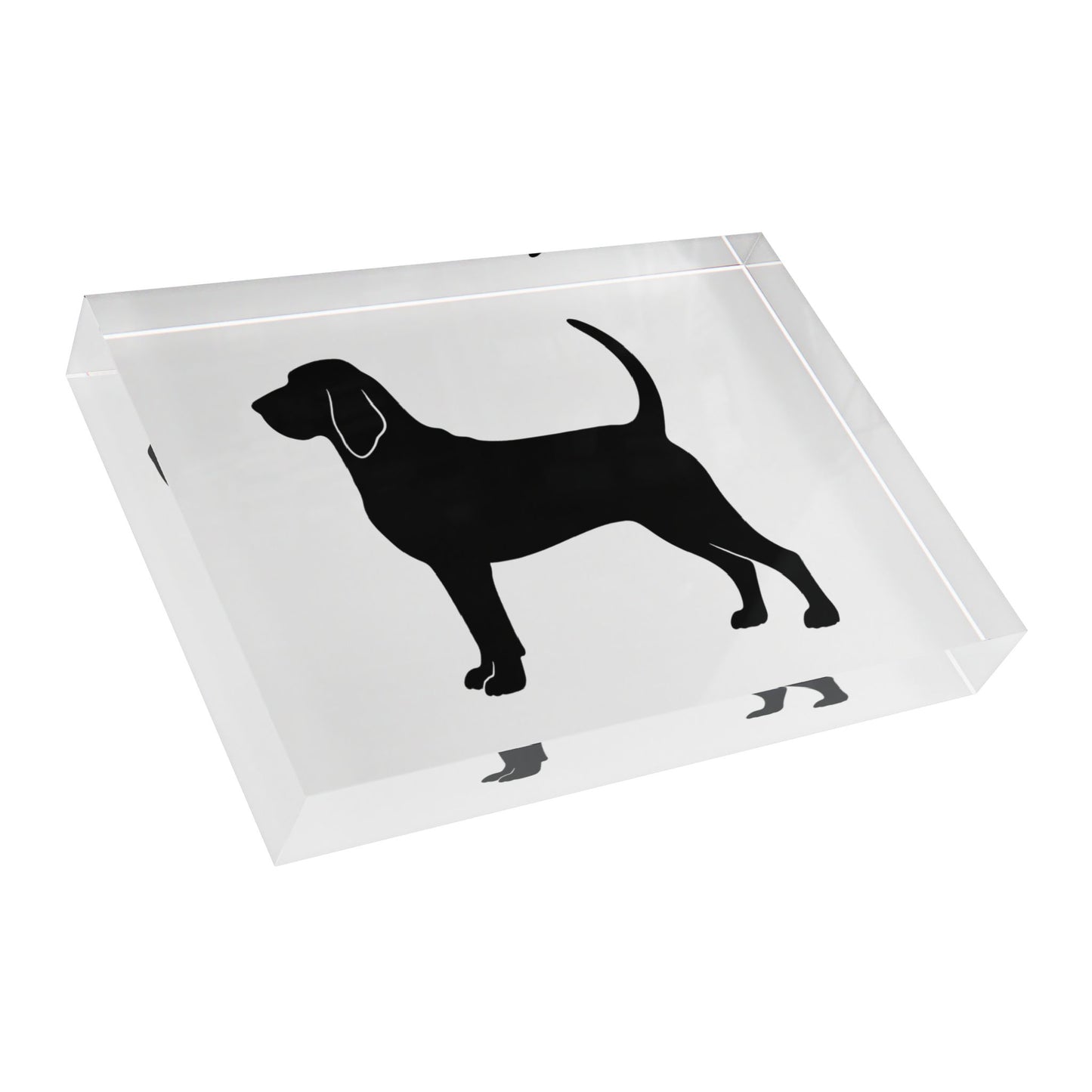 Bloodhound Silhouette Acrylic Photo Block