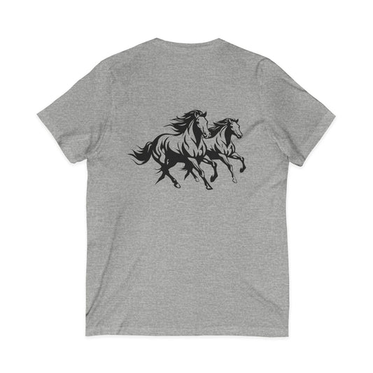 Horsin' Around Unisex Short Sleeve V-Neck Tee