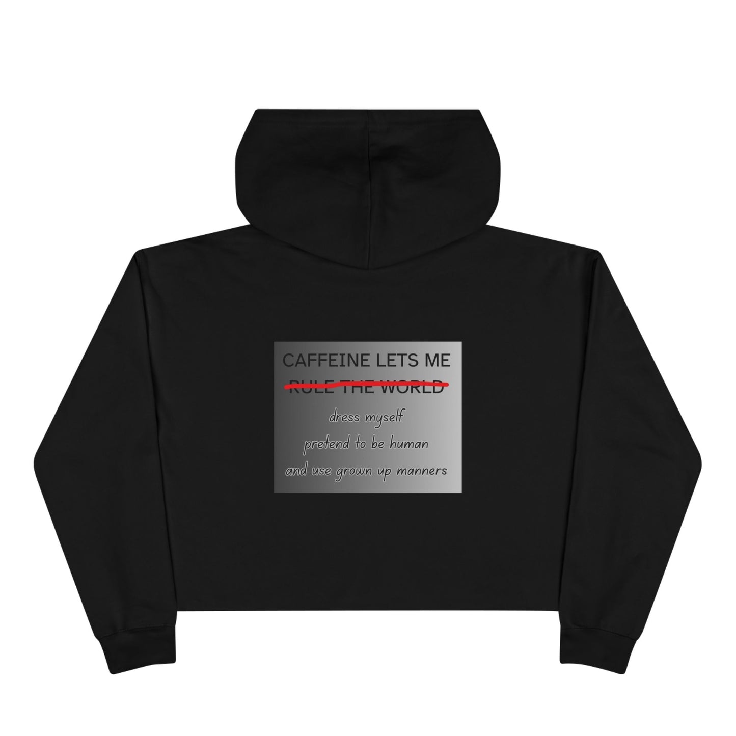 Caffeine Lets Me Women's Crop Hoodie