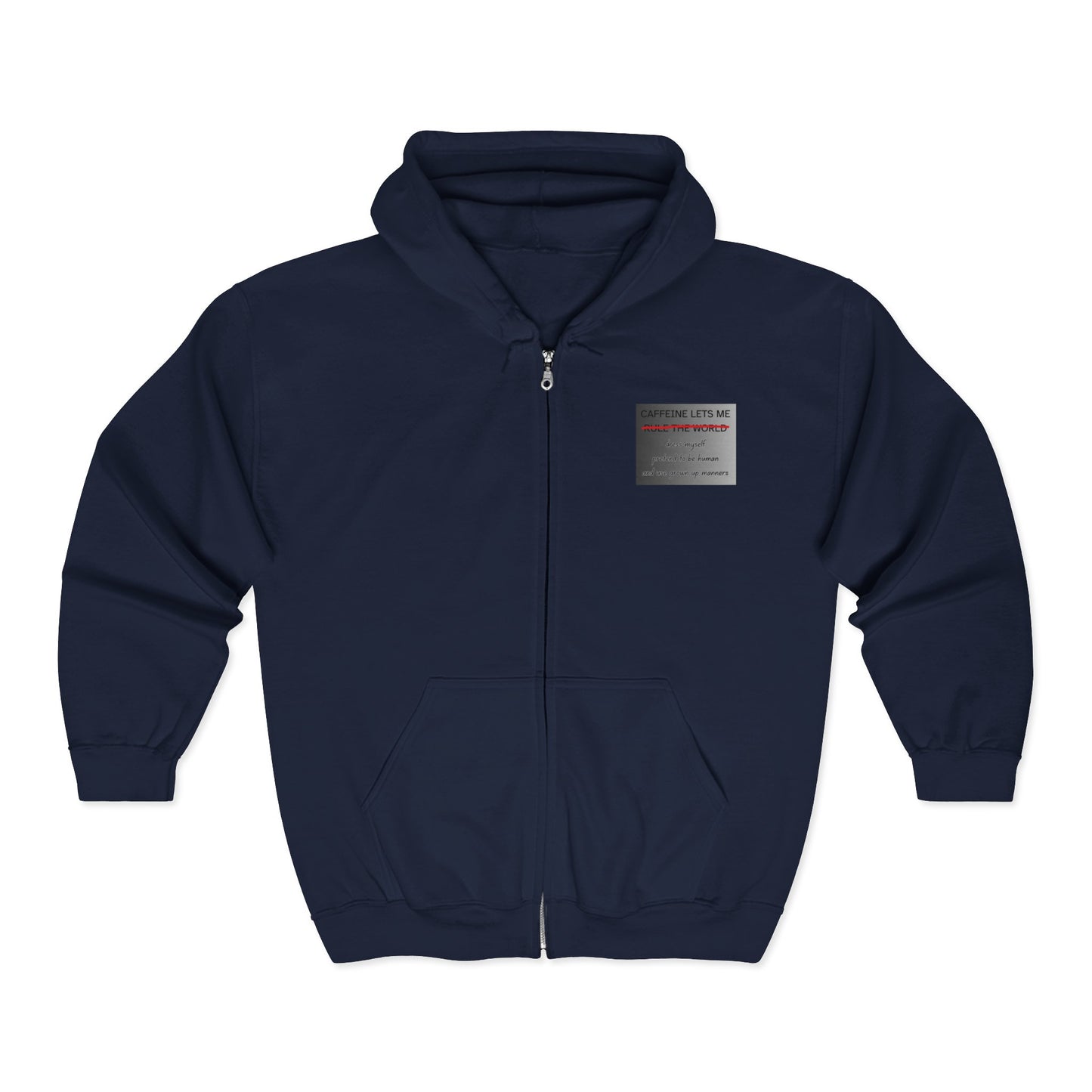 Caffeine Lets Me Unisex Full Zip Hoodie