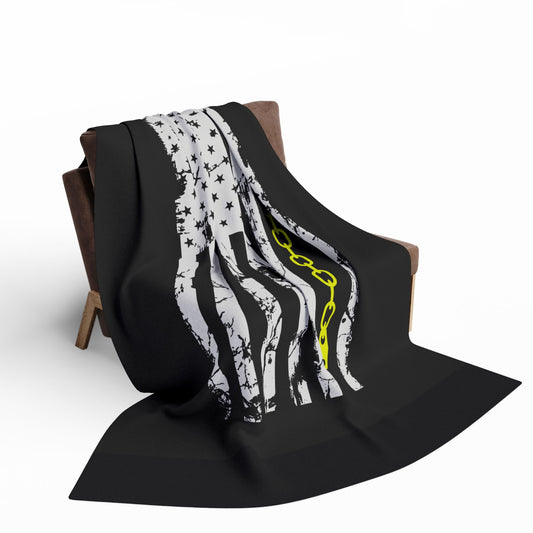 Thin Yellow Line Arctic Fleece Blanket