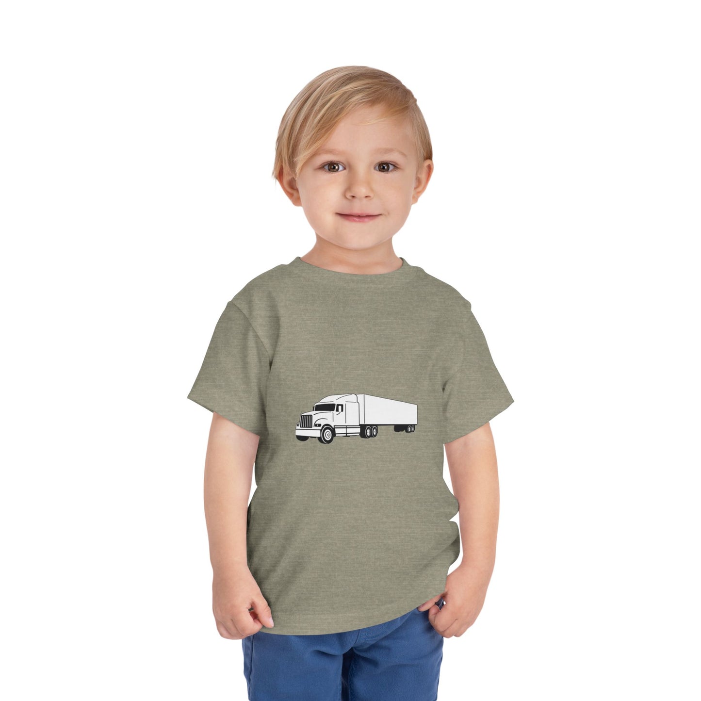 Semi Truck Toddler Unisex Short Sleeve Crewneck Tee