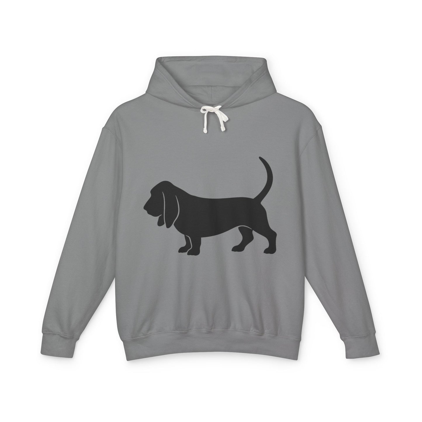Basset Hound Silhouette Unisex Lightweight Hoodie