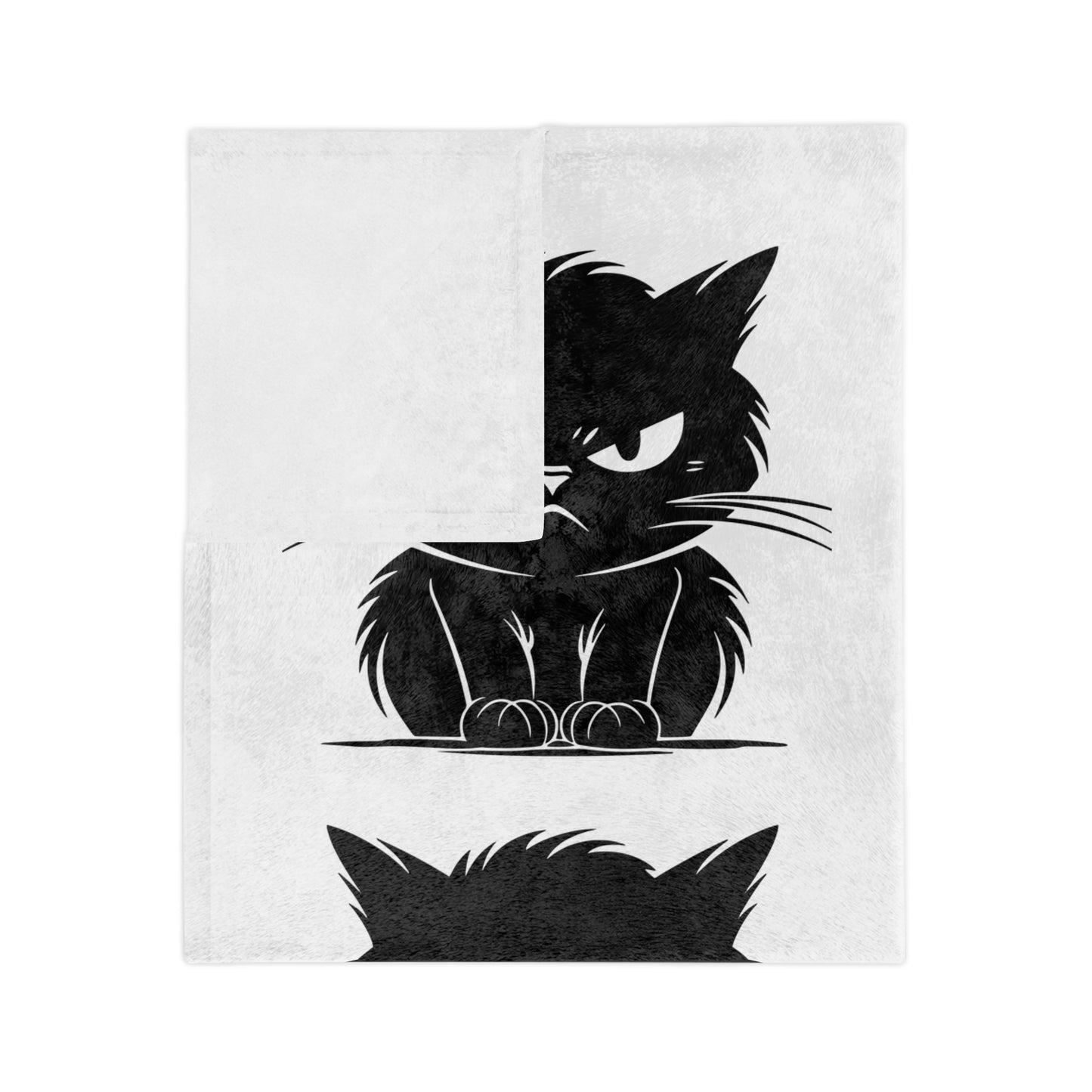 Angry Cat Velveteen Microfiber Blanket