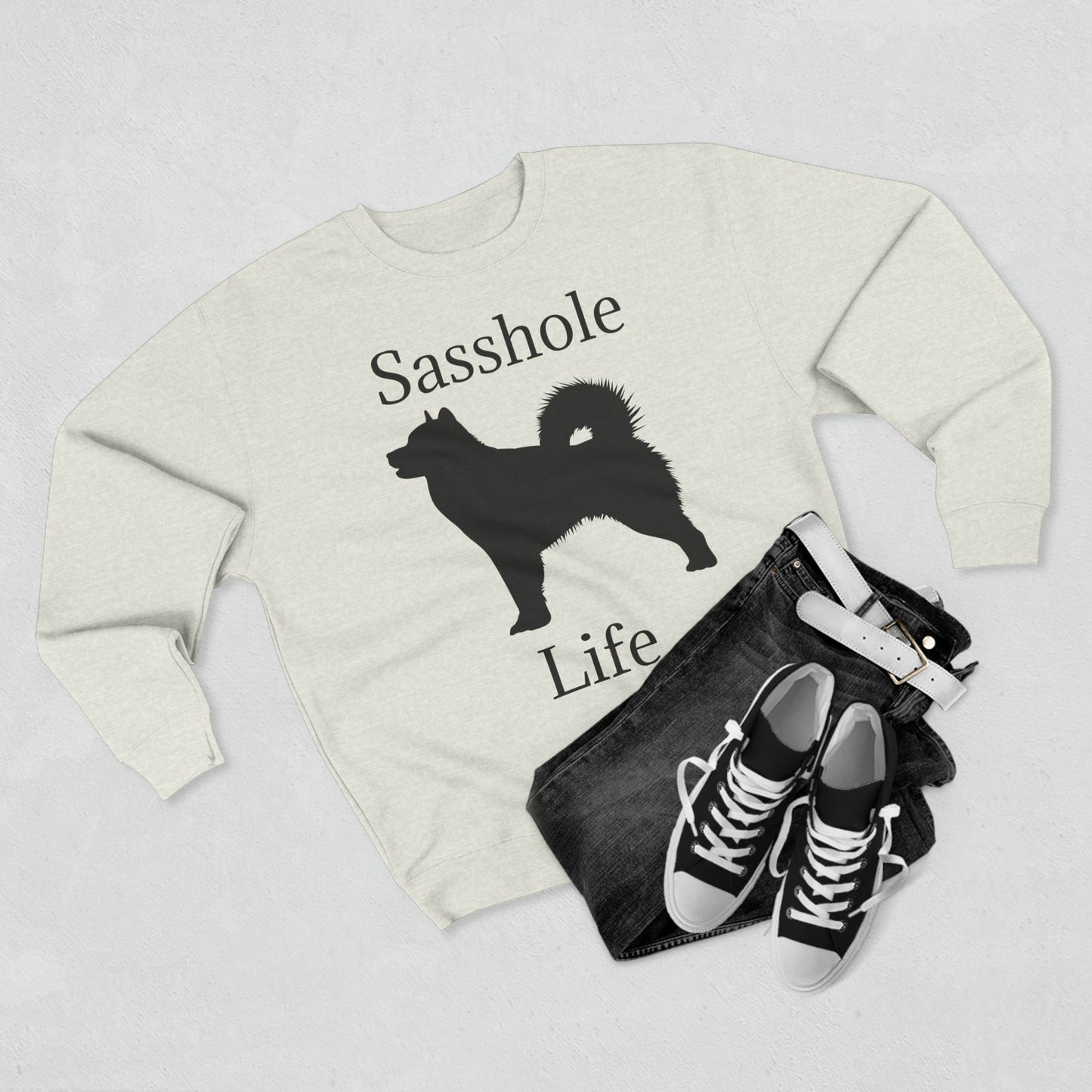 Sasshole Life Unisex Crewneck Sweatshirt