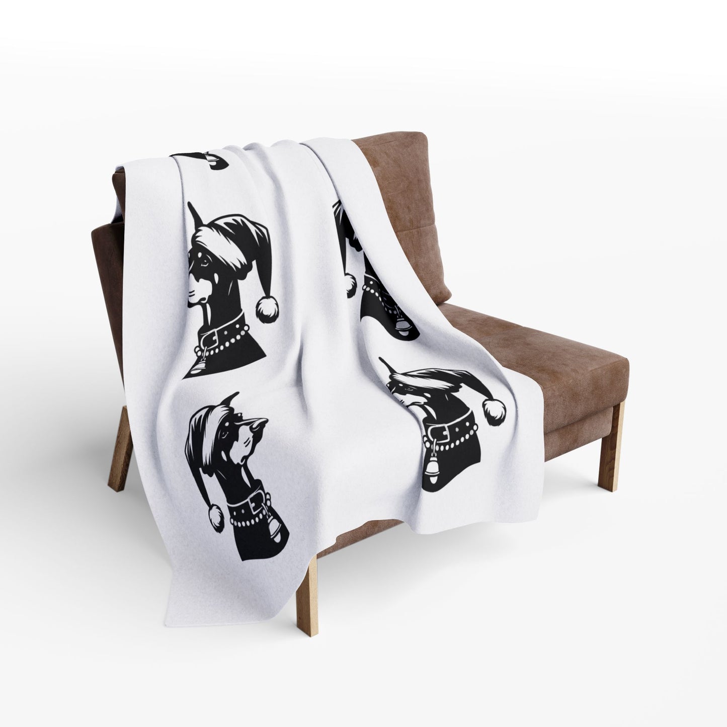 Santa Paws Doberman Arctic Fleece Blanket